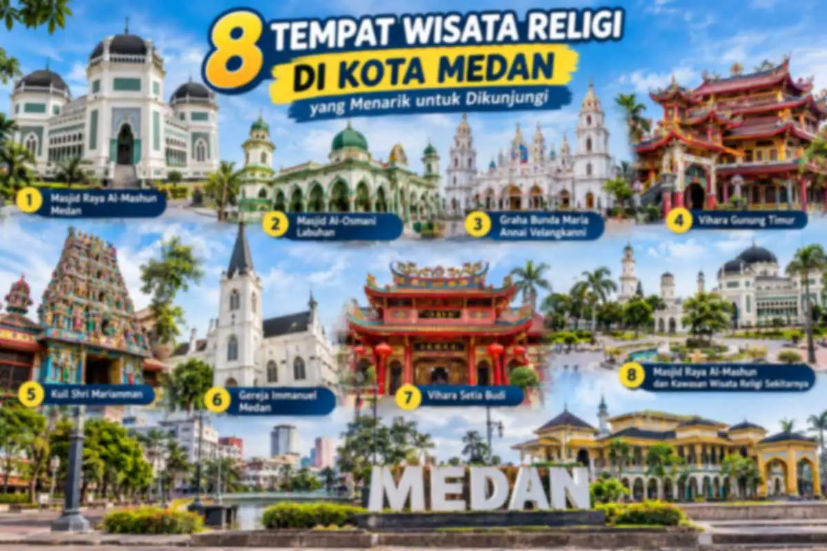 8 Tempat Wisata Religi di Kota Medan yang Menarik untuk Dikunjungi